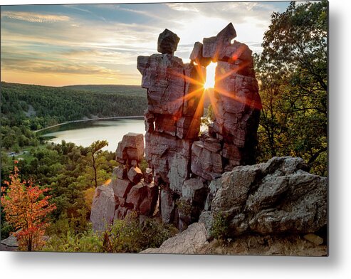 Landscape Metal Print featuring the photograph Sunset at Devil's Doorway by Nate Brack