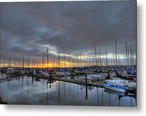 Hdr Metal Print featuring the photograph Sunset at Port Gardner by Brad Granger