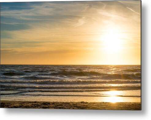 Europe Metal Print featuring the photograph sunset at the North Sea by Hannes Cmarits