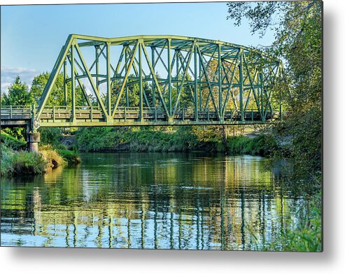 Bridge Metal Print featuring the photograph Sunset Bridge by Jerry Cahill