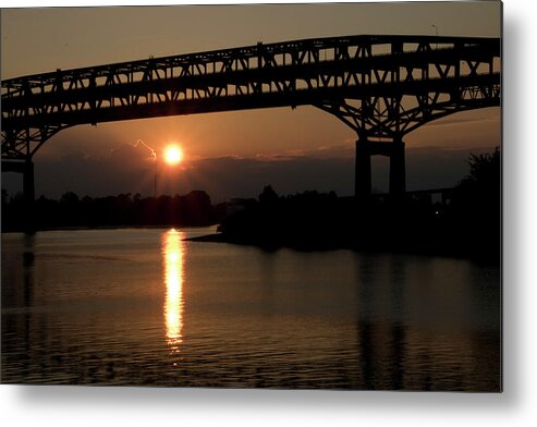 Sunset Metal Print featuring the photograph Sunset Bridge by Seth Love