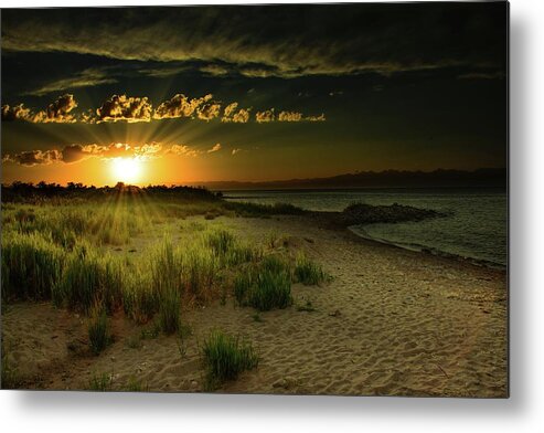 Lake Metal Print featuring the photograph Sunset by Issyk-Kul by Robert Grac