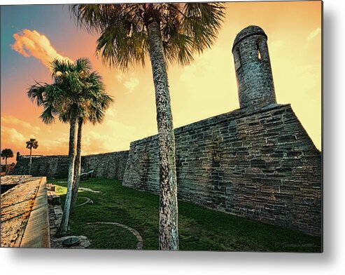 Architecture Metal Print featuring the photograph Sunset Castillo de San Marcos by Stacey Sather
