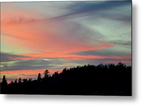 Clouds Metal Print featuring the photograph Sunset Home 3 by Ronda Broatch