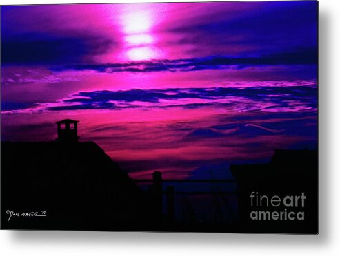Violetsunset Metal Print featuring the photograph Sunset In Sete, Southern France by Marc Nader