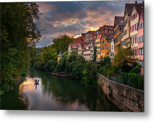 Germany Metal Print featuring the photograph Sunset in Tubingen by Dmytro Korol