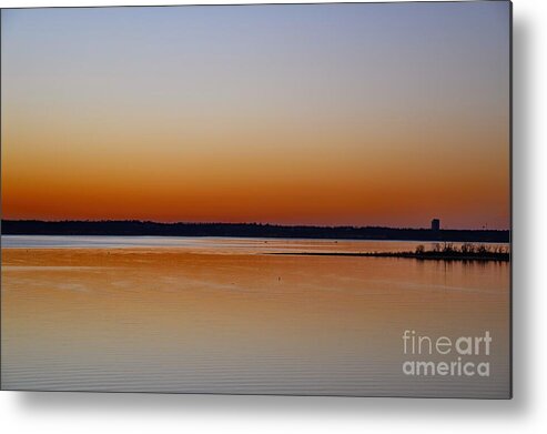 Landscape Metal Print featuring the photograph Sunset Lake Texhoma Unsaturated by Diana Mary Sharpton