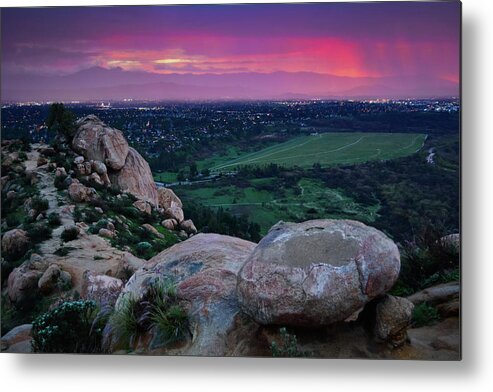 California Metal Print featuring the photograph Sunset Mount Rubidoux by Kyle Hanson