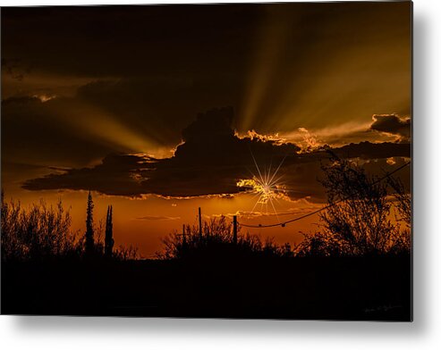 Duvet Cover Metal Print featuring the photograph Sunset No.07 by Mark Myhaver