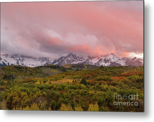 Colorado Metal Print featuring the photograph Sunset on the Dallas Divide Ridgway Colorado by Ronda Kimbrow