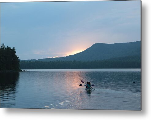 Lake Metal Print featuring the photograph Sunset on Tunk Lake by Nelda Mays