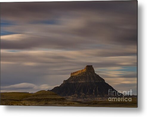 Factory Butte Metal Print featuring the photograph Sunset over Factory Butte by Keith Kapple