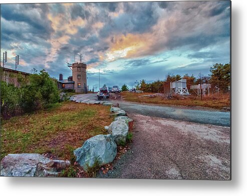 Sunset Over The Blue Hill Weather Observatory Metal Print featuring the photograph Sunset over the Blue Hill Weather Observatory by Brian MacLean