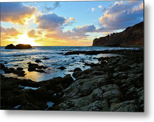 Los Angeles Metal Print featuring the photograph Sunset Pelican Cove by Kyle Hanson