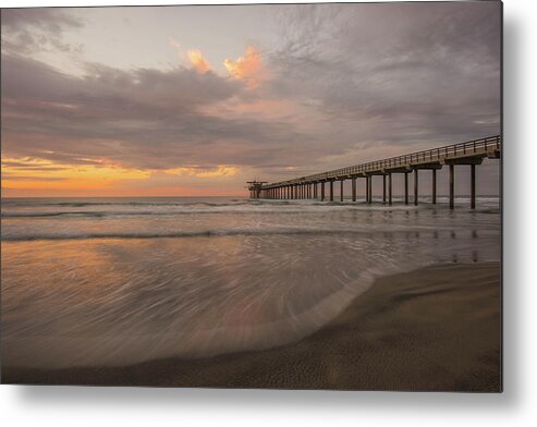 Sunset Metal Print featuring the photograph Sunset Scripps Beach Pier La Jolla San Diego Ca image 4 by Bruce Pritchett