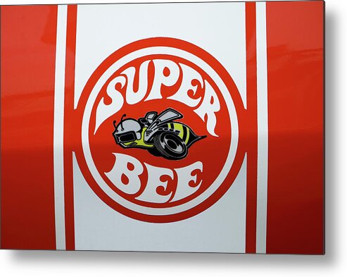 Dodge Metal Print featuring the photograph Super Bee Emblem by Mike McGlothlen