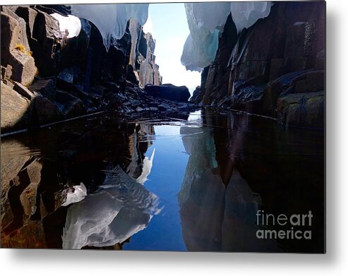 Lake Superior Metal Print featuring the photograph Superior Chasm Reflections by Sandra Updyke