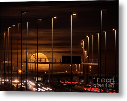 Moon Metal Print featuring the photograph Supermoon by Hernan Bua