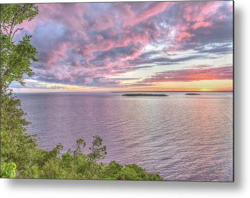 Door County Metal Print featuring the photograph Sven's Bluff Sunset by Paul Schultz