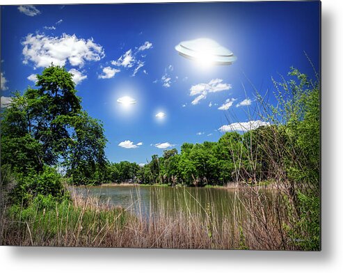 2d Metal Print featuring the photograph Swamp Gas by Brian Wallace