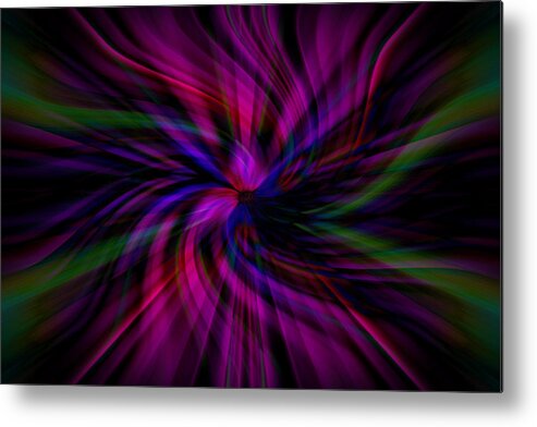 Pink Metal Print featuring the photograph Swirls by Cherie Duran