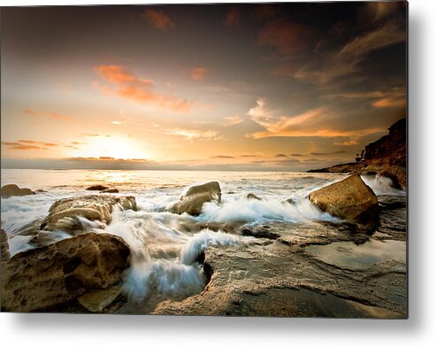 Ocean Metal Print featuring the photograph Taciturn by Ryan Weddle