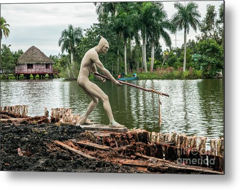 Life-size Metal Print featuring the photograph Taino village of Guama Cuba by Amos Gal