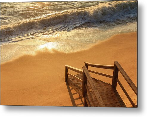 Cape Hatteras Metal Print featuring the photograph Take the Stairs to the Waves by Joni Eskridge