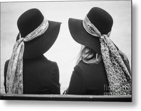Hats Metal Print featuring the photograph Talking Hats, Paris 1969 by Marc Nader