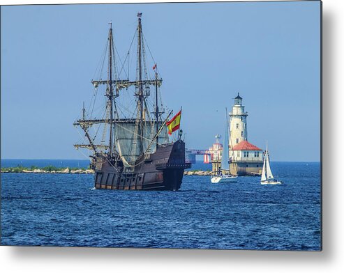  Metal Print featuring the photograph Tall Ships IV by Tony HUTSON