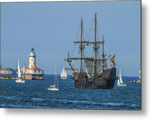 Tall Ships Metal Print featuring the photograph Tall Ships by Tony HUTSON