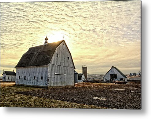 Silo Metal Print featuring the photograph Tama Farm by Bonfire Photography