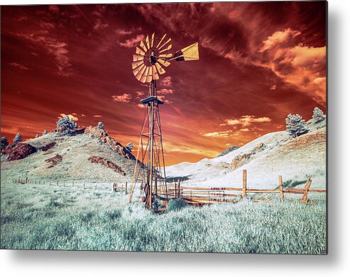 Windmill Metal Print featuring the photograph Tarnished Windmill by Todd Klassy