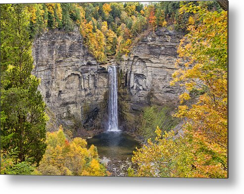 Waterfall Metal Print featuring the photograph Taughannock Falls by Cathy Kovarik