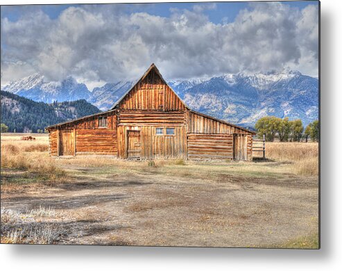 Teton Metal Print featuring the photograph Teton Barn Front View by David Armstrong