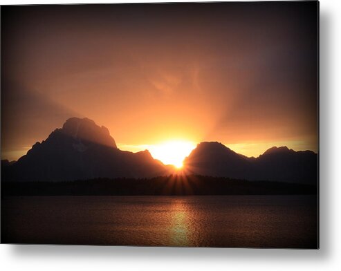 Mountains Metal Print featuring the photograph Tetons by Kimberly Oegerle
