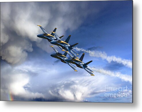 Blue Angels Metal Print featuring the digital art The Angels by Airpower Art