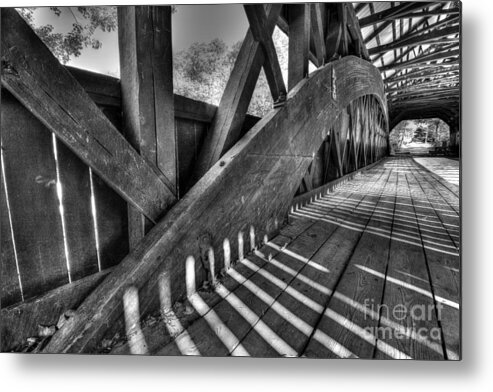 Swift River Covered Bridge Metal Print featuring the photograph The Arch by Steve Brown