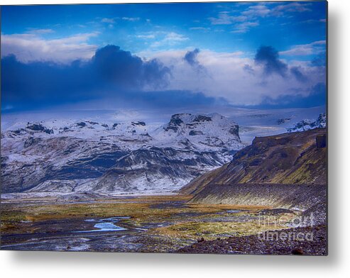 Myrdalsjokull Metal Print featuring the photograph The base of Myrdalsjokull Glacier by Chris Thaxter