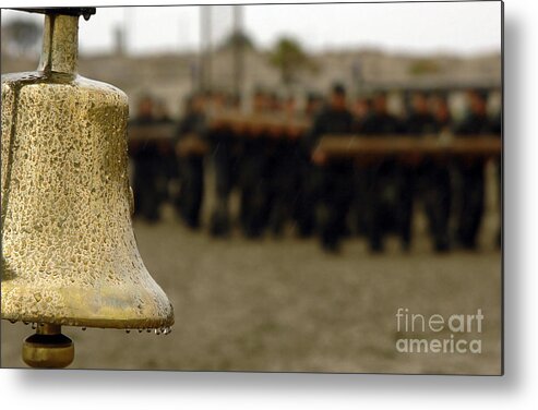 Single Object Metal Print featuring the photograph The Bell Is Present On The Beach by Stocktrek Images