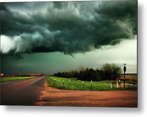 Gurley Metal Print featuring the photograph The Birth of a Funnel Cloud by Brian Gustafson