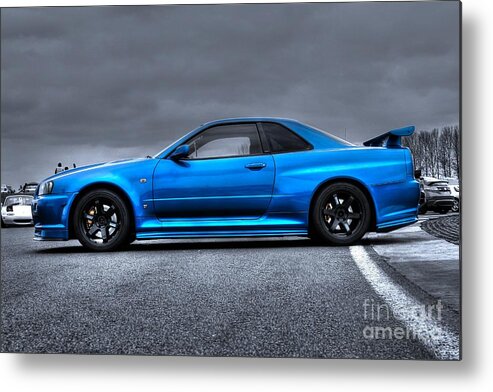 Nissan Metal Print featuring the photograph The Blue Ghost by Vicki Spindler