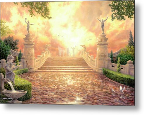 Heaven Metal Print featuring the painting The Bridge of Triumph by Chuck Pinson