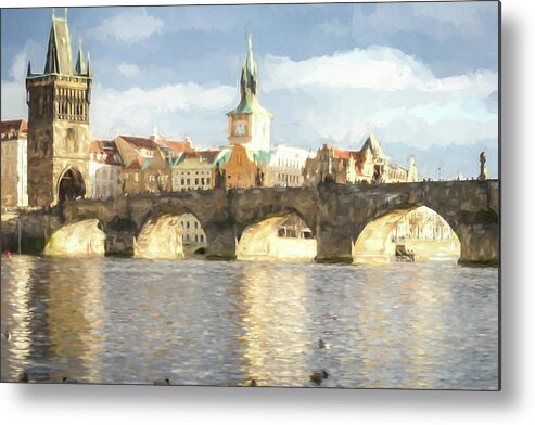 2017 Metal Print featuring the photograph The Charles Bridge by Wade Brooks