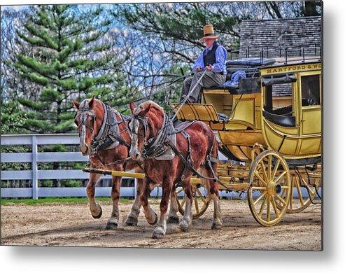 Coach Metal Print featuring the photograph The Coach Arrives by Mike Martin