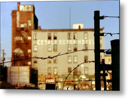 Urban Decay Metal Print featuring the photograph The Cobalt Hotel by Kreddible Trout