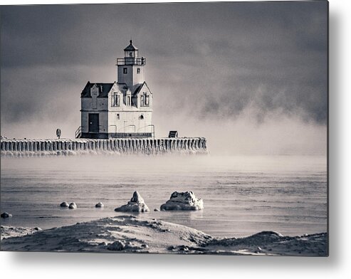 Lighthouse Metal Print featuring the photograph The Coldest Lonely by Bill Pevlor