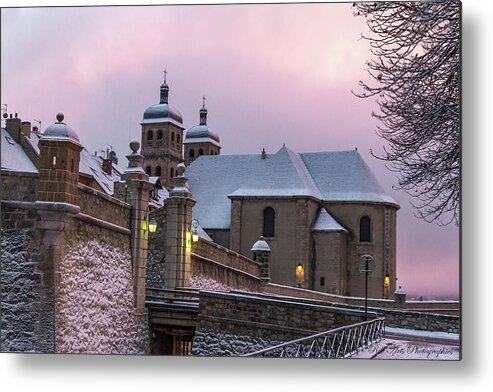 Winter Metal Print featuring the photograph The Collegiate Church of Briancon - 1 - French Alps by Paul MAURICE