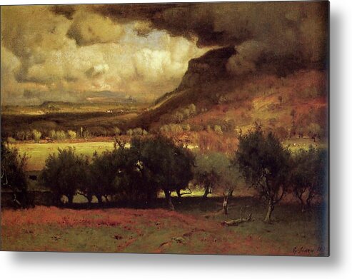 George Inness Metal Print featuring the painting The Coming Storm by George Inness