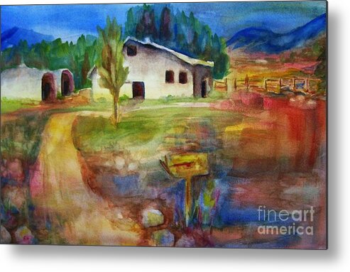 Country Barn Metal Print featuring the painting The Country Barn by Frances Marino